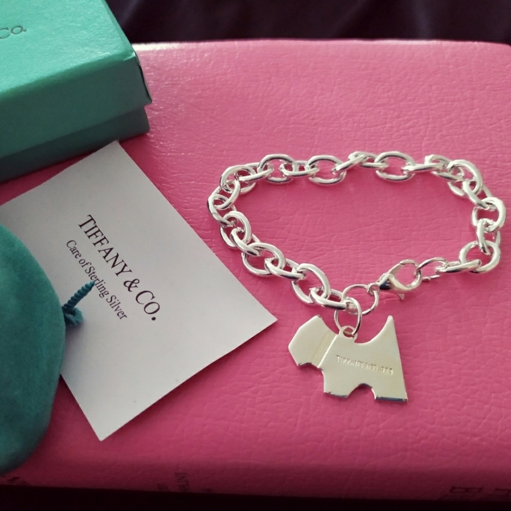 Scottie Dog Chain Link Bracelet T&CO 925